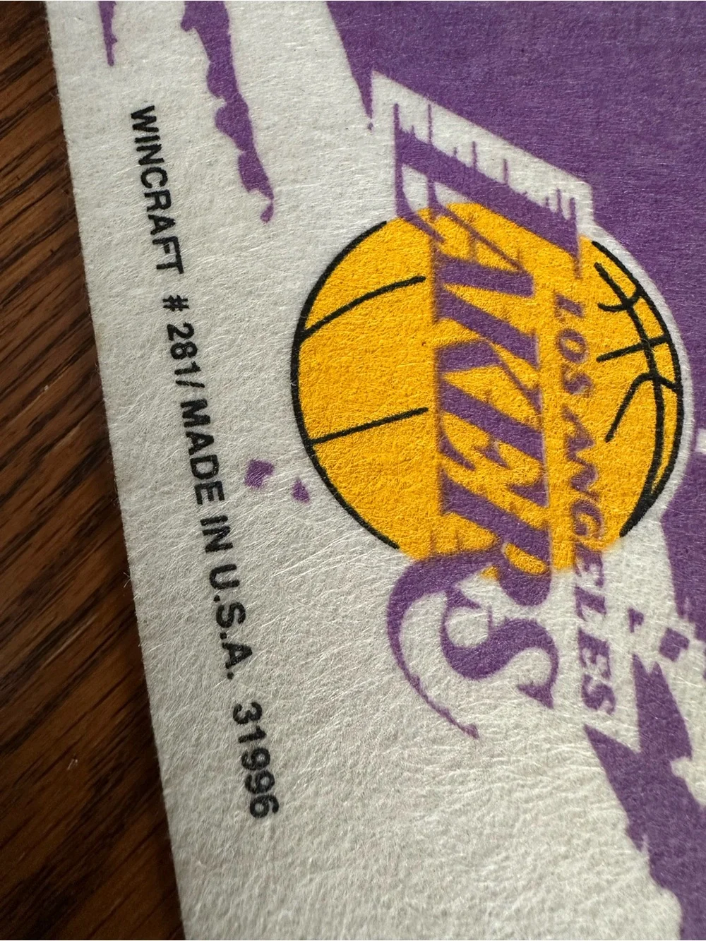 Vintage Los Angeles Lakers Magic Johnson pennant